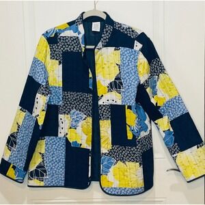 Vintage Alfred Dunner quilted jacket women's 16 patchwork reversible 100% cotton